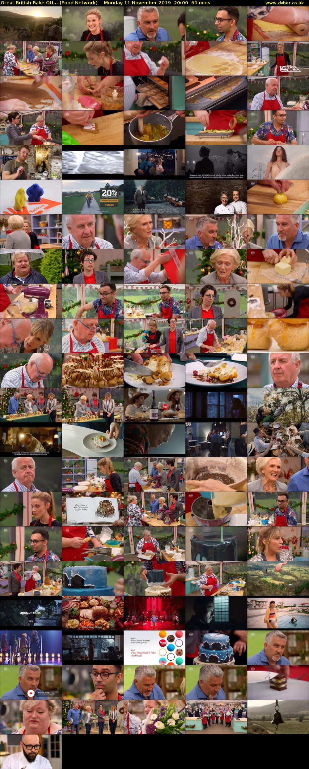 Great British Bake Off... (Food Network) Monday 11 November 2019 20:00 - 21:00