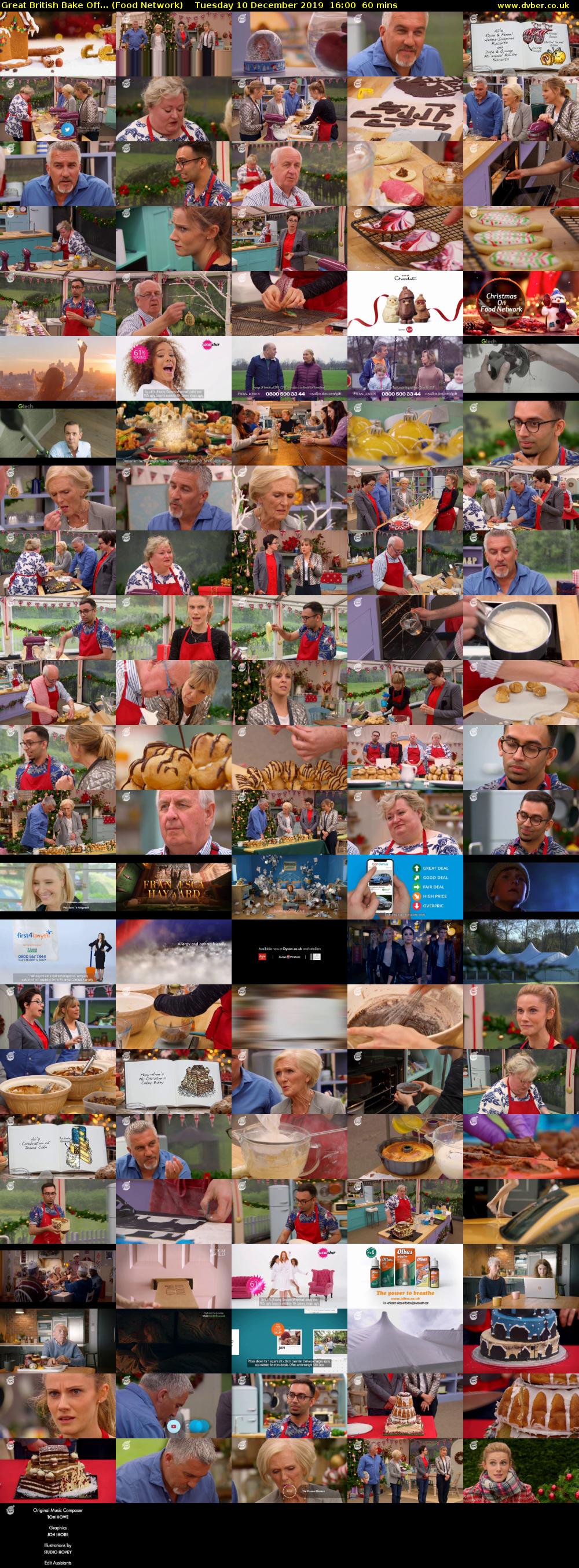 Great British Bake Off... (Food Network) Tuesday 10 December 2019 16:00 - 17:00