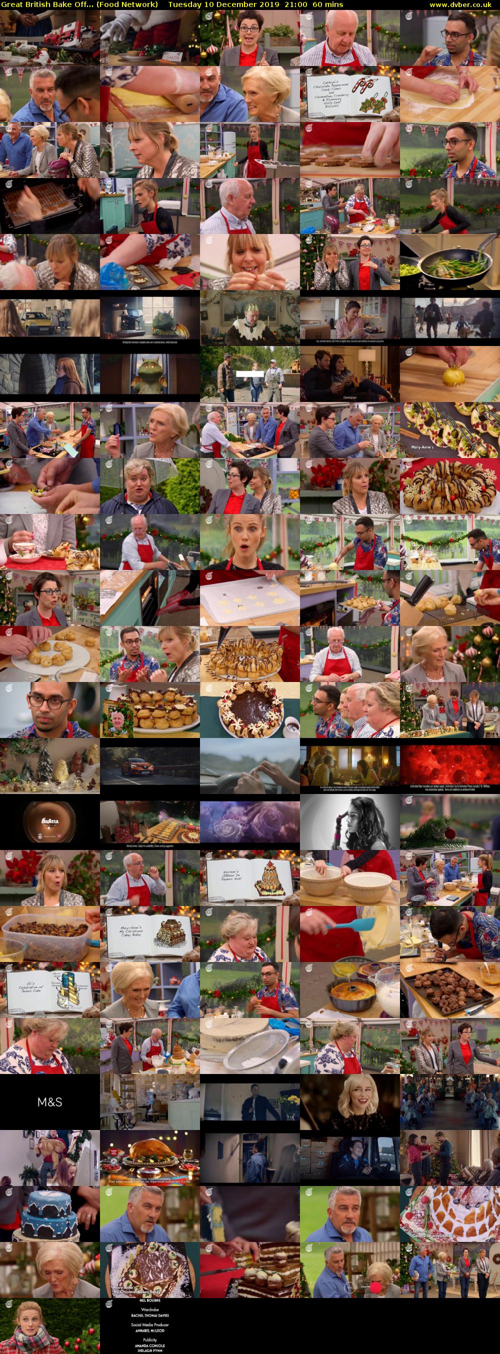 Great British Bake Off... (Food Network) Tuesday 10 December 2019 21:00 - 22:00