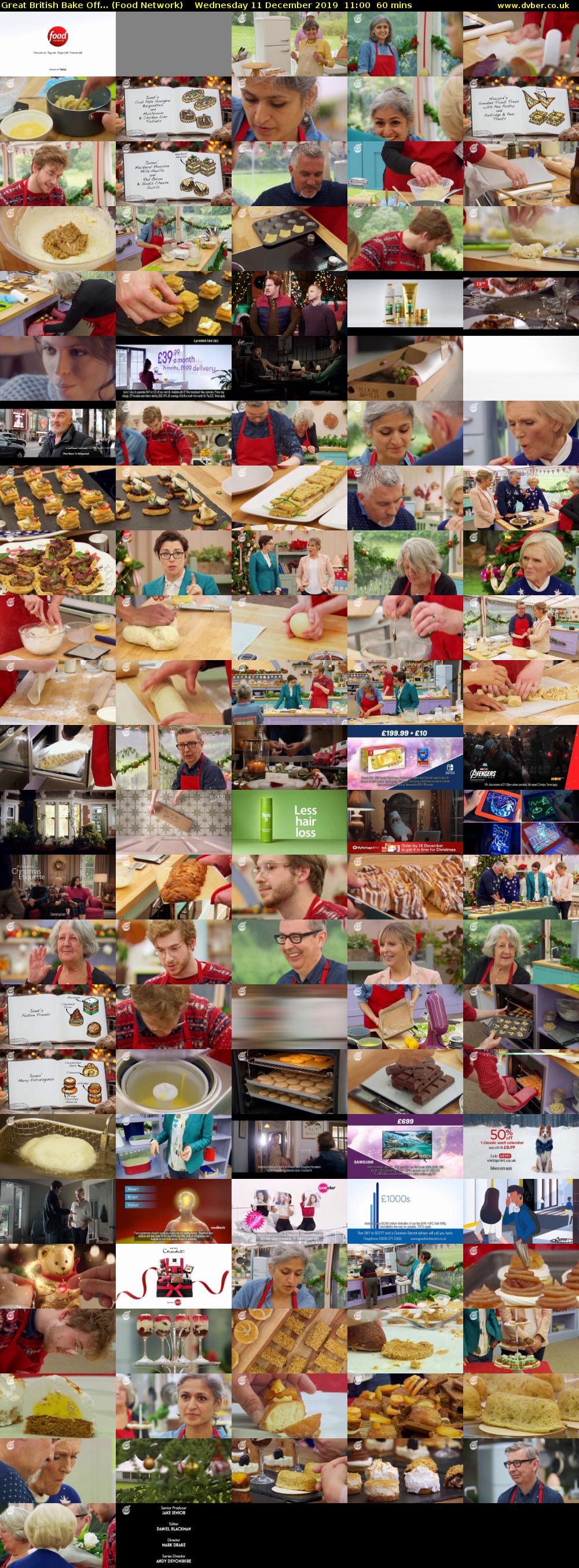 Great British Bake Off... (Food Network) Wednesday 11 December 2019 11:00 - 12:00