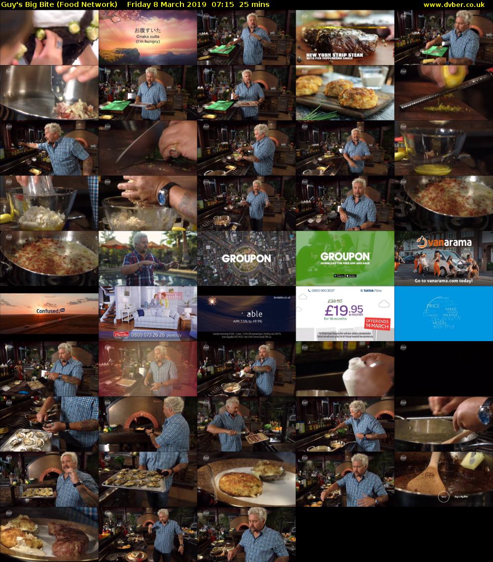 Guy's Big Bite (Food Network) Friday 8 March 2019 07:15 - 07:40