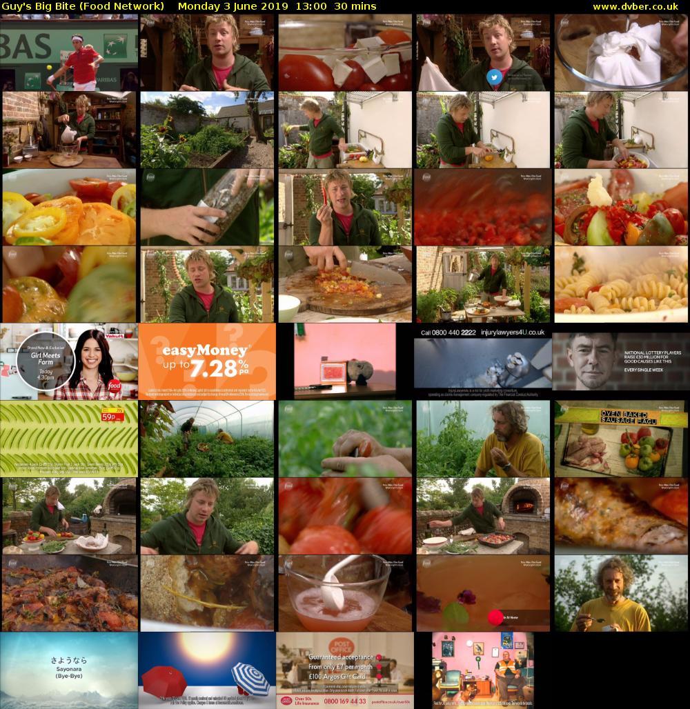 Guy's Big Bite (Food Network) Monday 3 June 2019 13:00 - 13:30