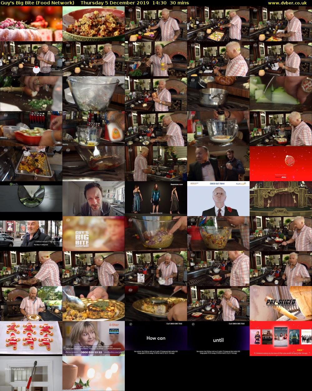 Guy's Big Bite (Food Network) Thursday 5 December 2019 14:30 - 15:00
