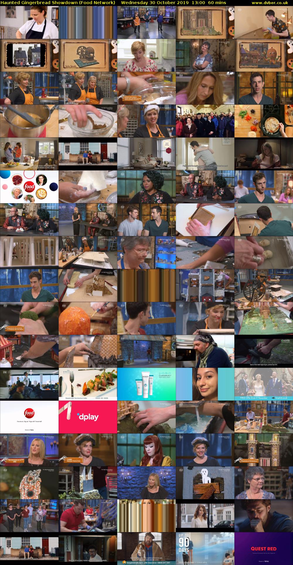 Haunted Gingerbread Showdown (Food Network) Wednesday 30 October 2019 13:00 - 14:00
