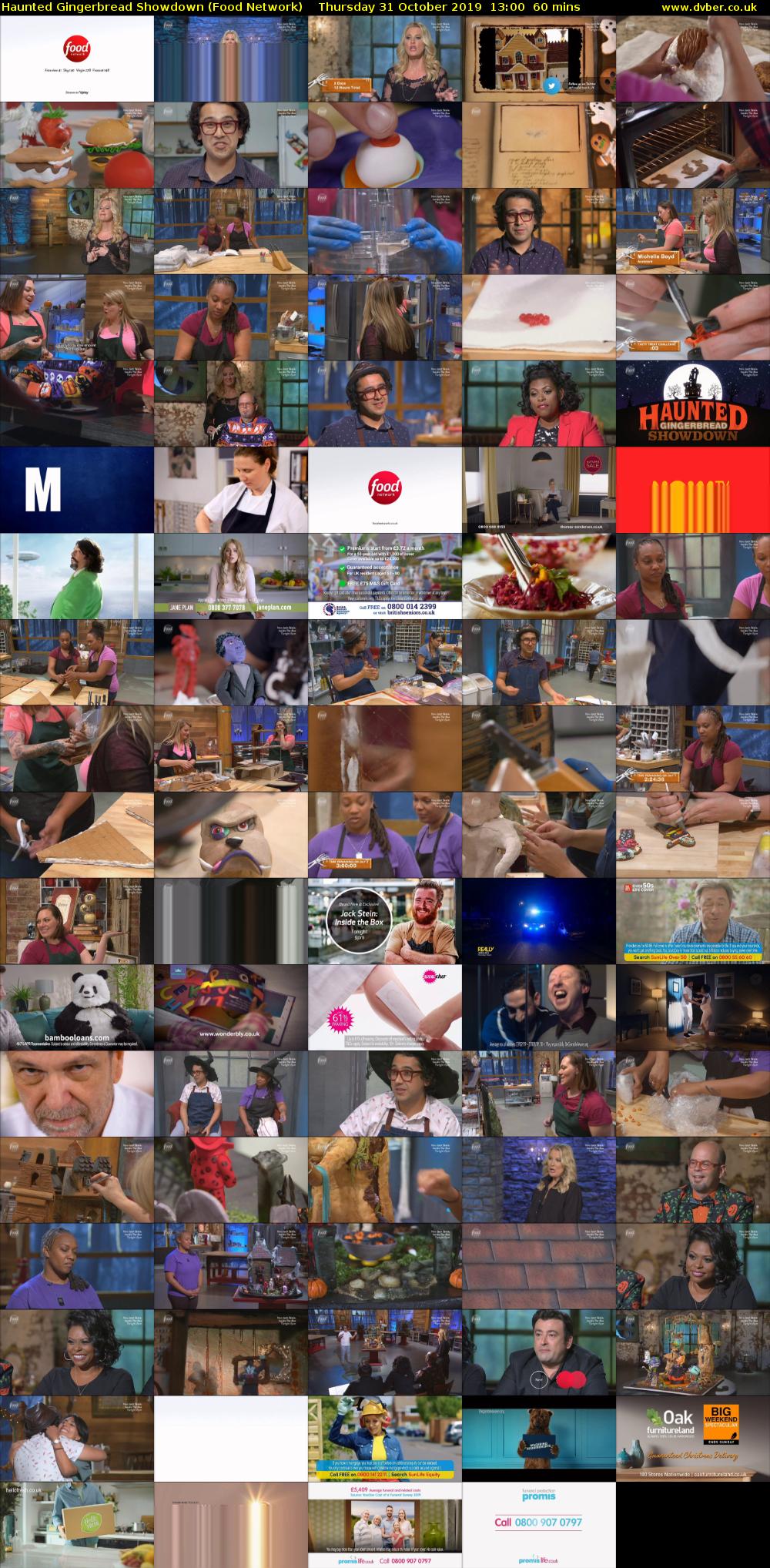Haunted Gingerbread Showdown (Food Network) Thursday 31 October 2019 13:00 - 14:00