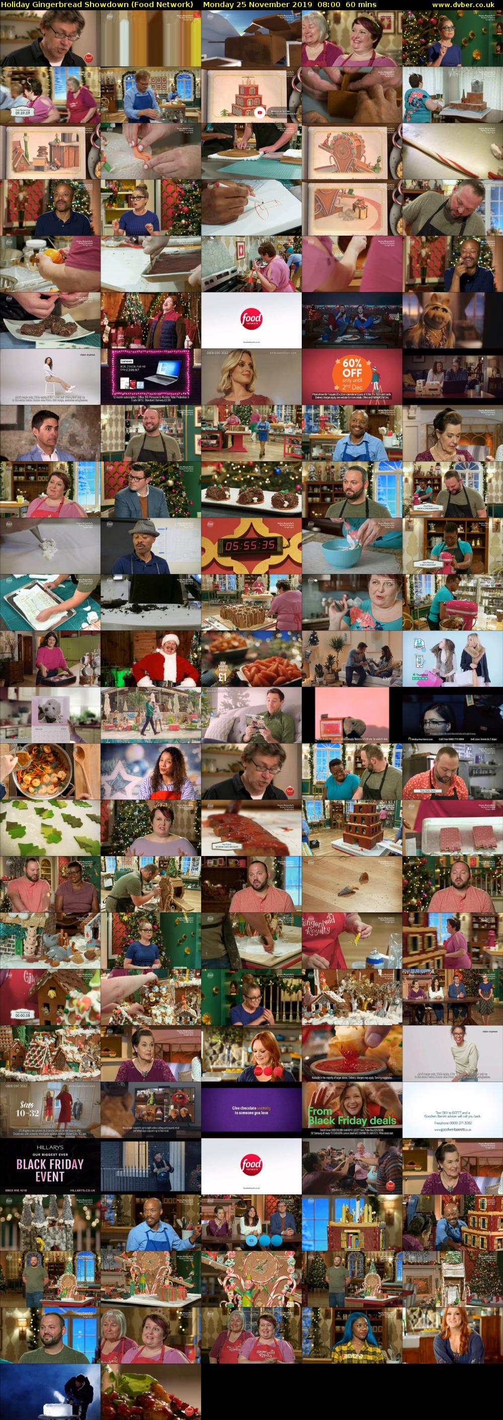 Holiday Gingerbread Showdown (Food Network) Monday 25 November 2019 08:00 - 09:00