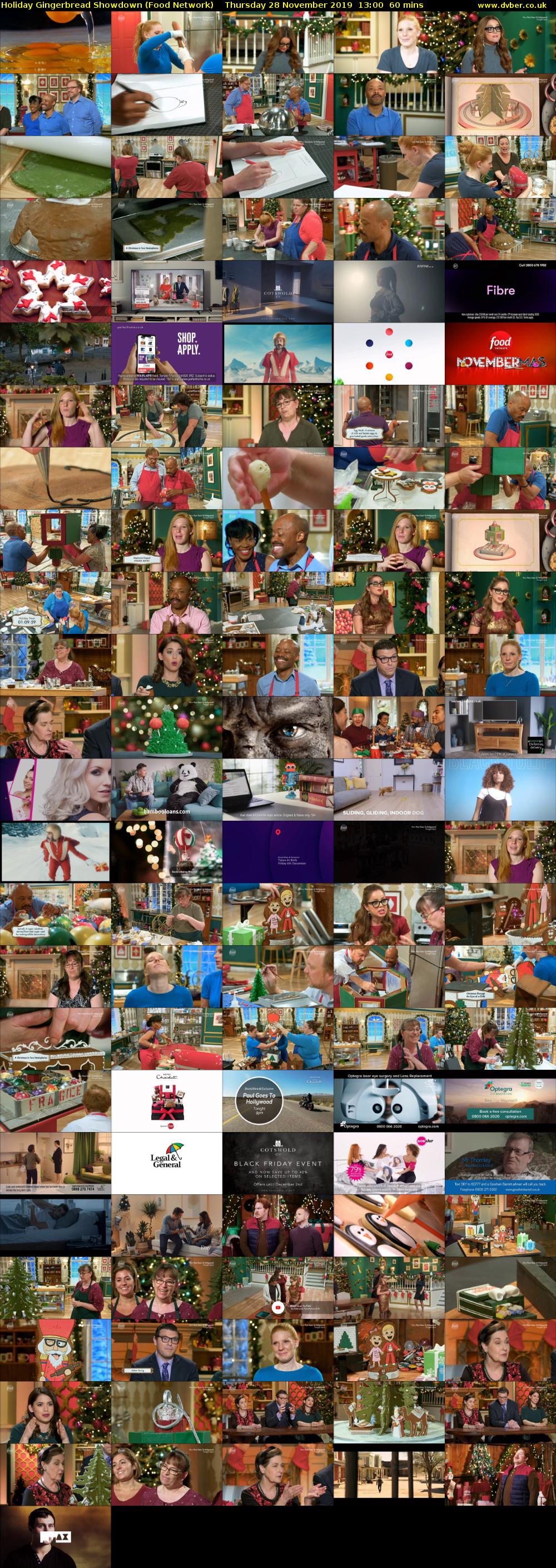 Holiday Gingerbread Showdown (Food Network) Thursday 28 November 2019 13:00 - 14:00
