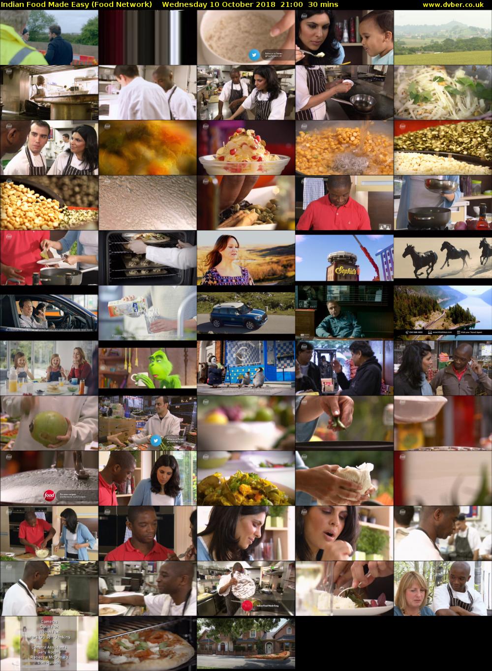 Indian Food Made Easy (Food Network) Wednesday 10 October 2018 21:00 - 21:30