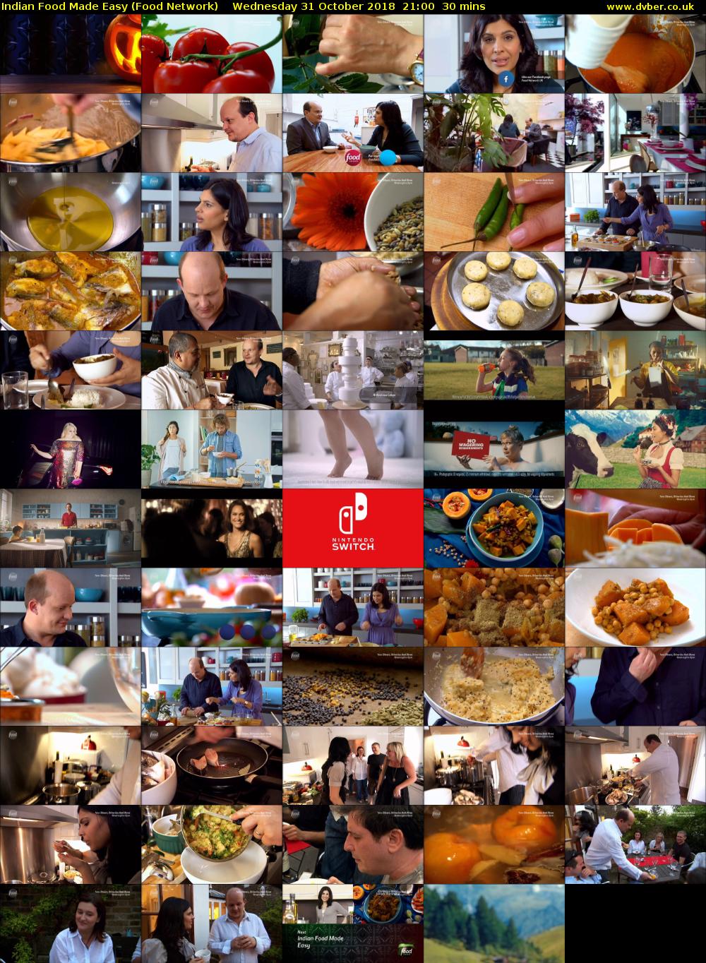Indian Food Made Easy (Food Network) Wednesday 31 October 2018 21:00 - 21:30