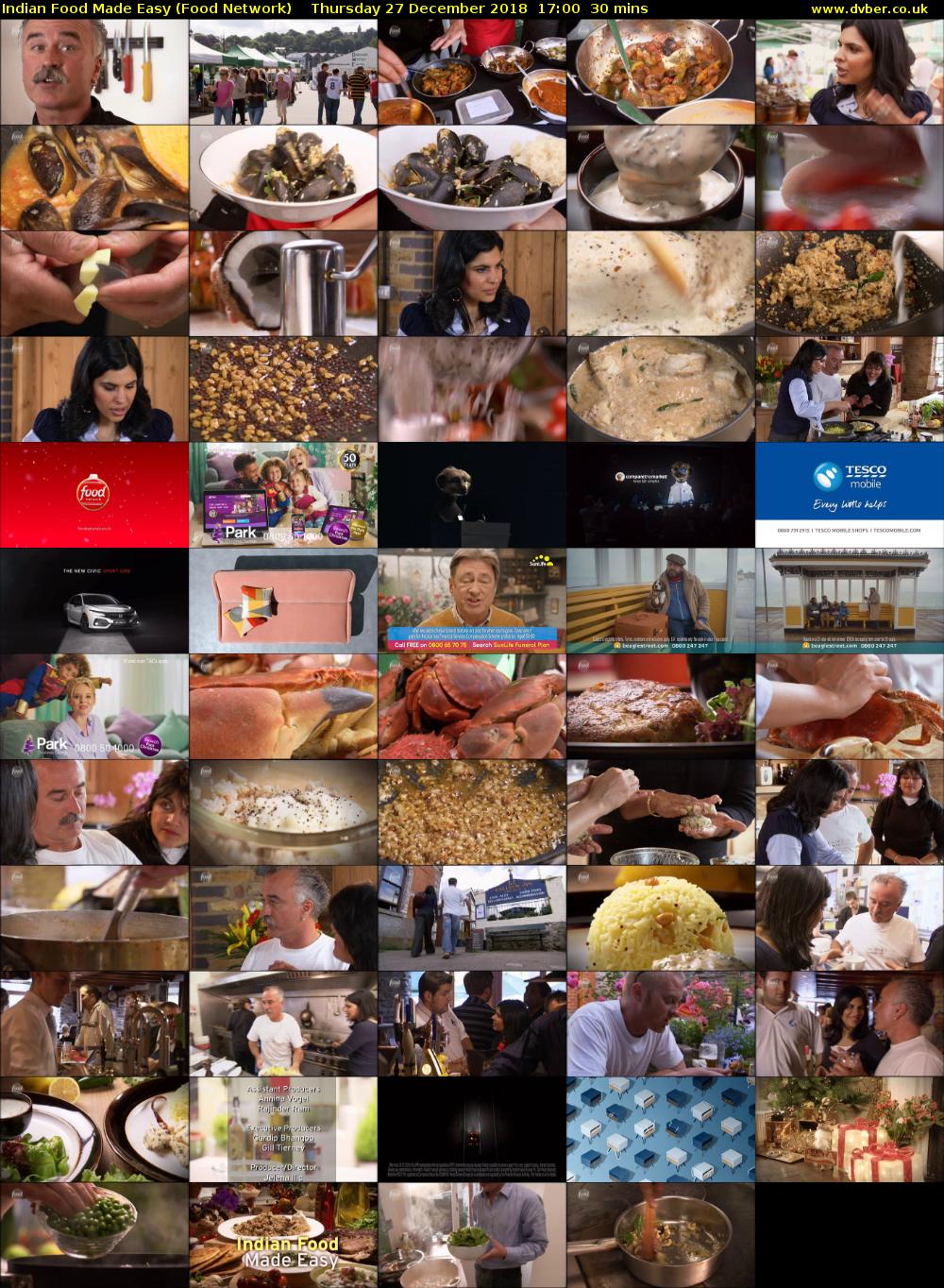 Indian Food Made Easy (Food Network) Thursday 27 December 2018 17:00 - 17:30