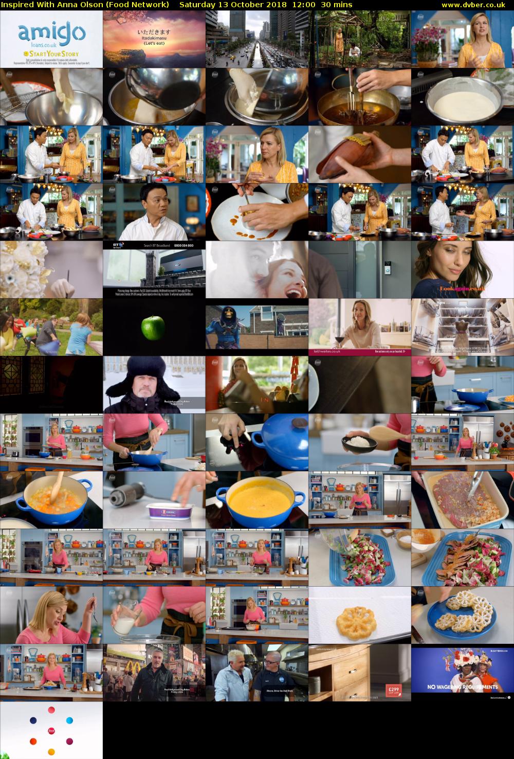Inspired With Anna Olson (Food Network) Saturday 13 October 2018 12:00 - 12:30