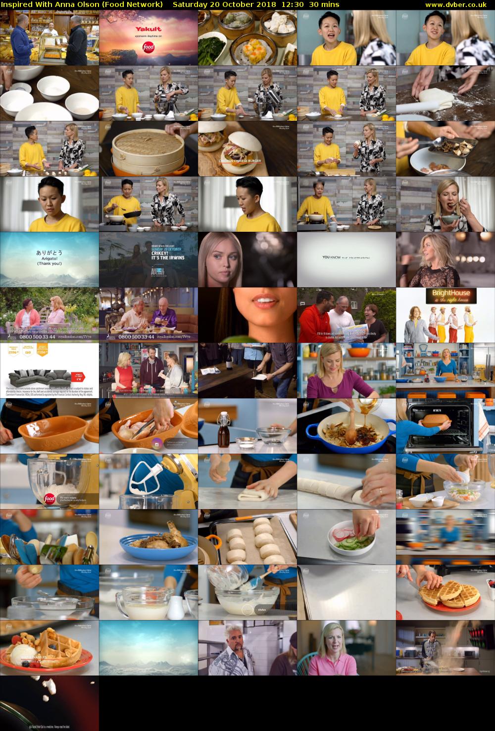 Inspired With Anna Olson (Food Network) Saturday 20 October 2018 12:30 - 13:00