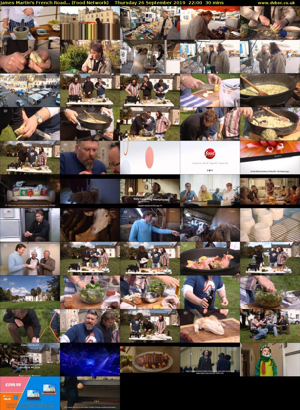 James Martin's French Road... (Food Network) Thursday 26 September 2019 22:00 - 22:30
