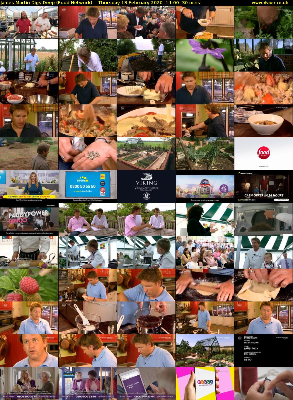 James Martin Digs Deep (Food Network) Thursday 13 February 2020 14:00 - 14:30