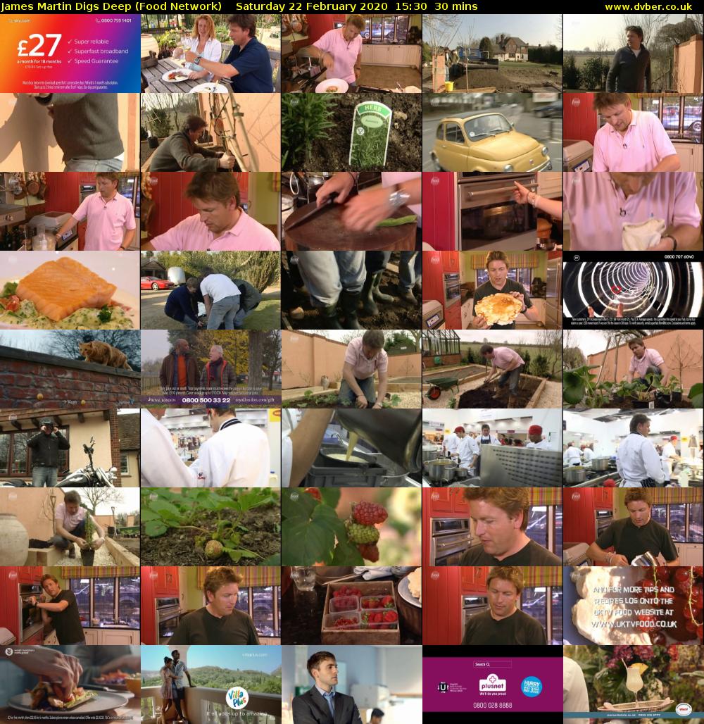 James Martin Digs Deep (Food Network) Saturday 22 February 2020 15:30 - 16:00