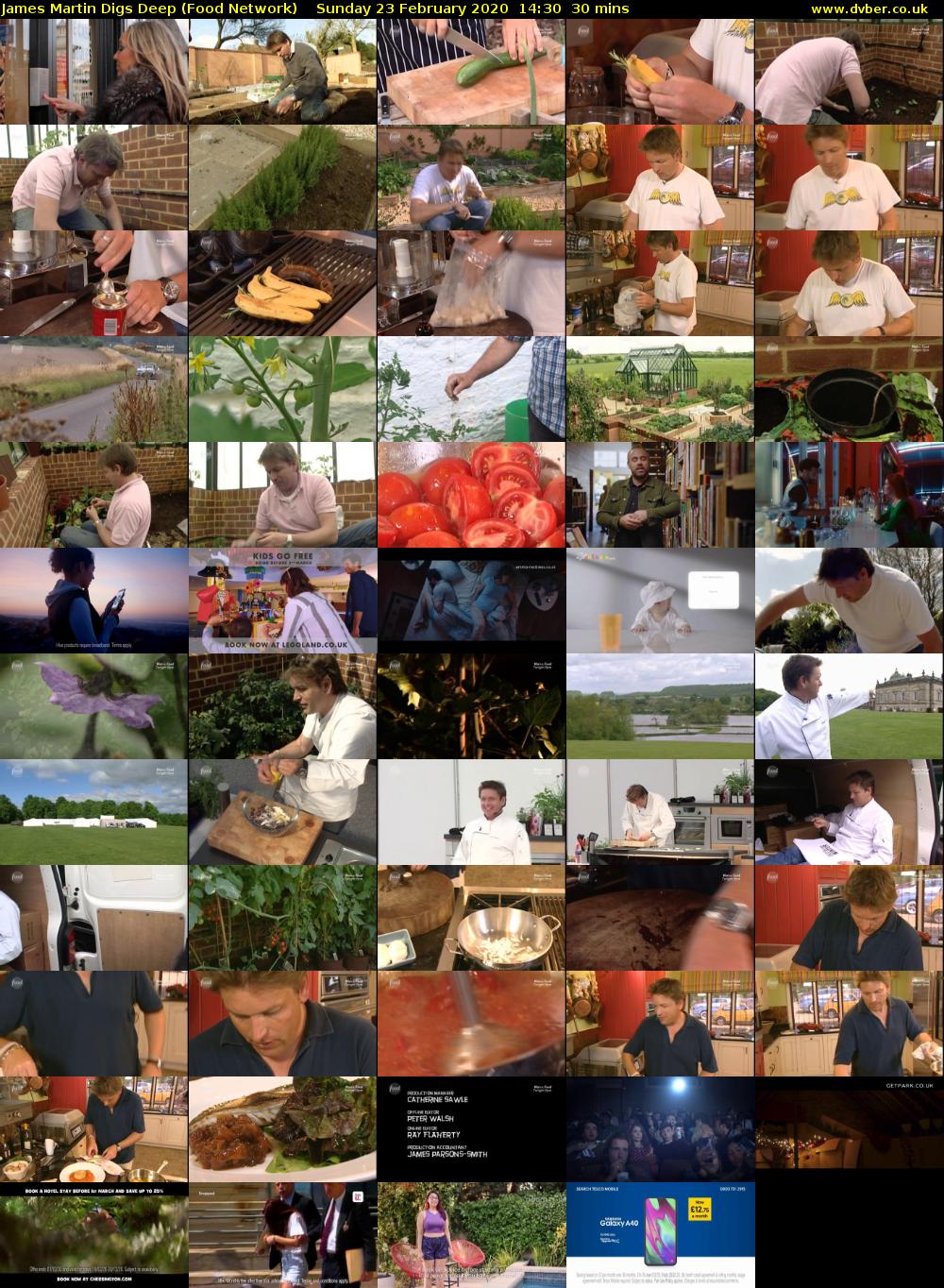James Martin Digs Deep (Food Network) Sunday 23 February 2020 14:30 - 15:00
