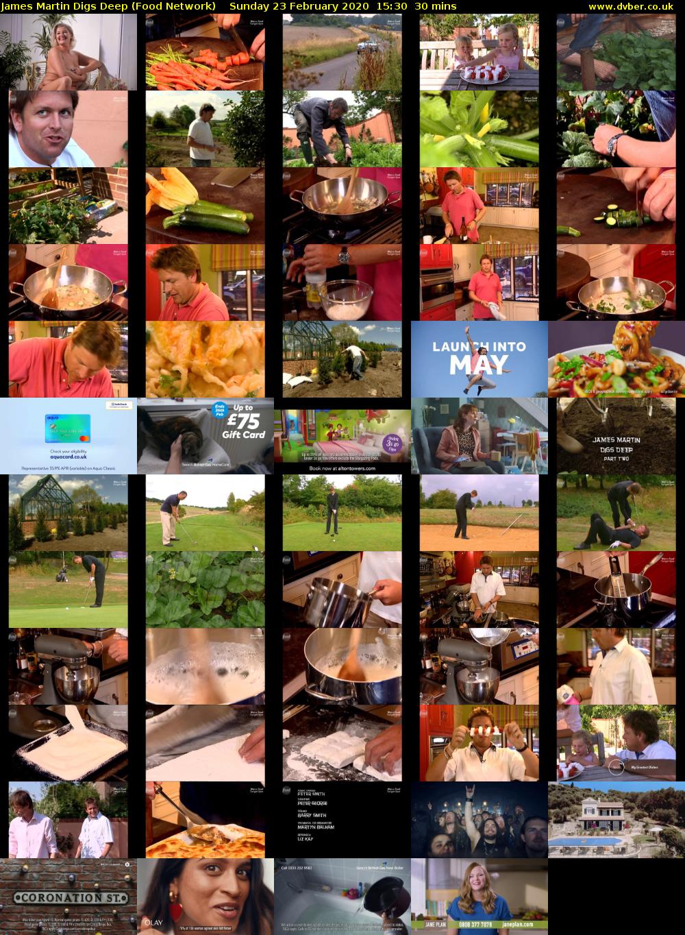 James Martin Digs Deep (Food Network) Sunday 23 February 2020 15:30 - 16:00