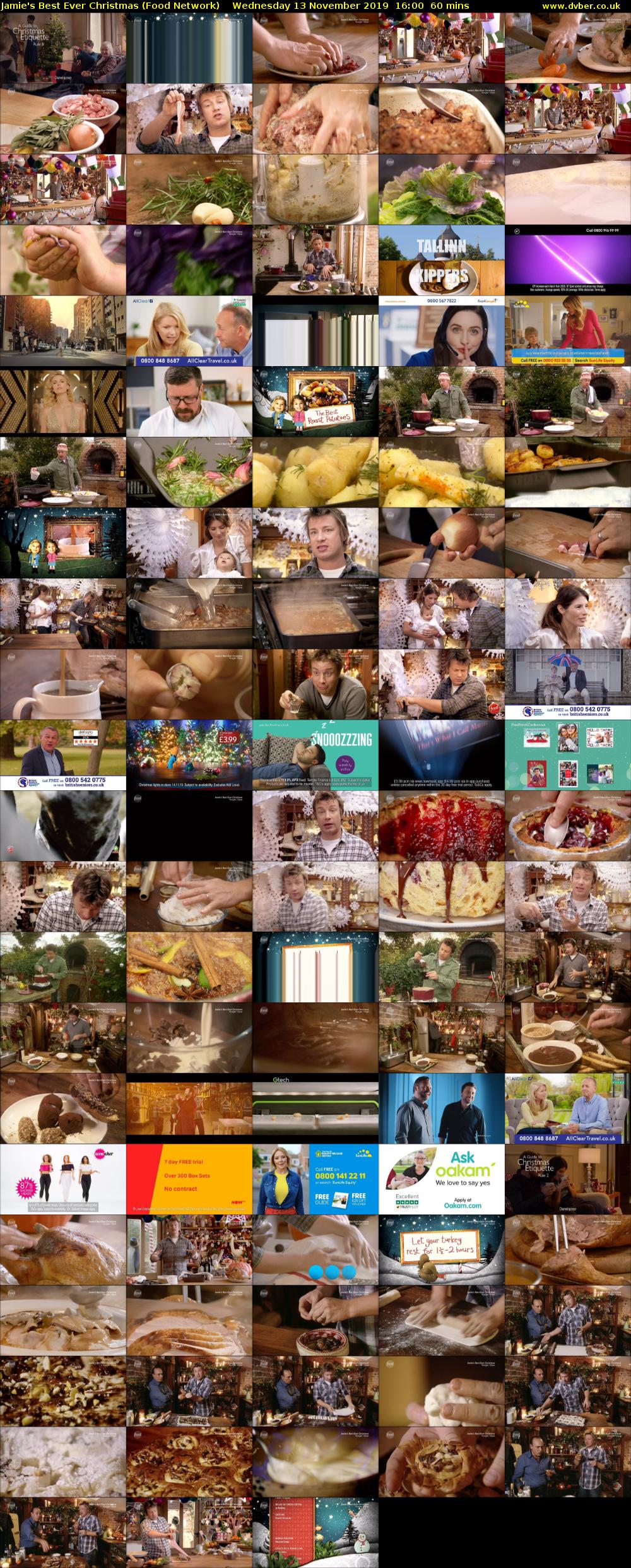Jamie's Best Ever Christmas (Food Network) Wednesday 13 November 2019 16:00 - 17:00