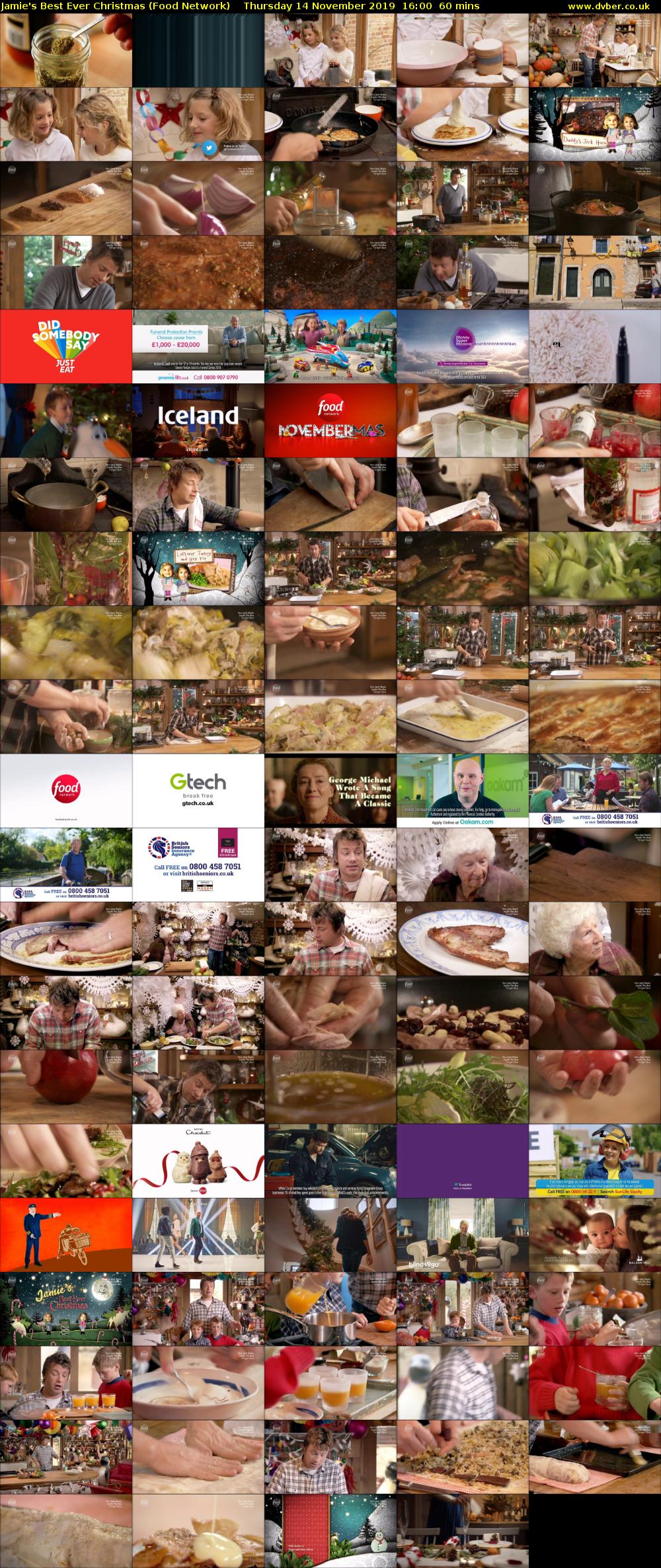Jamie's Best Ever Christmas (Food Network) Thursday 14 November 2019 16:00 - 17:00