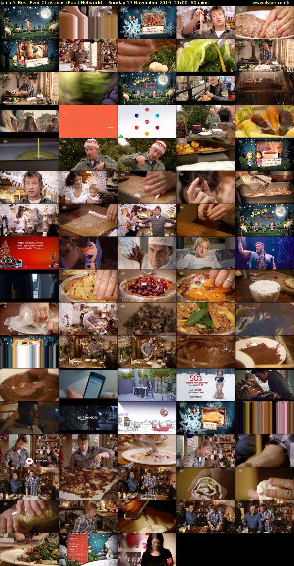 Jamie's Best Ever Christmas (Food Network) Sunday 17 November 2019 21:00 - 22:00