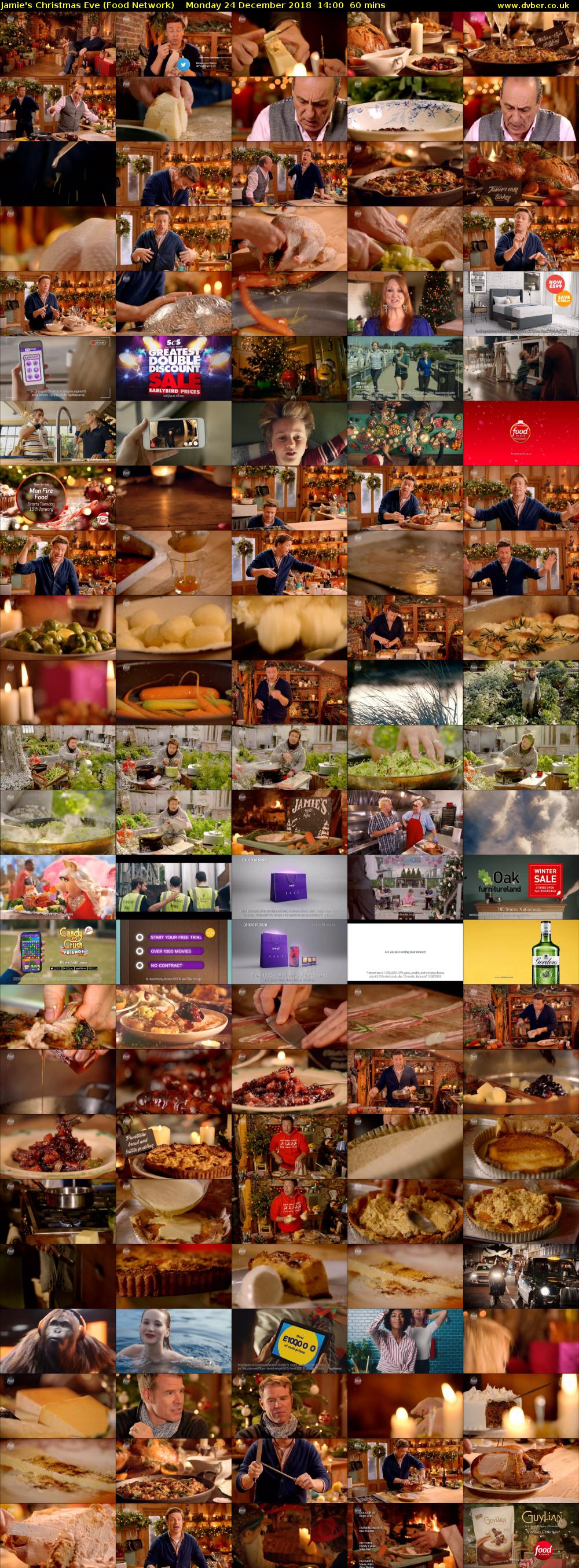 Jamie's Christmas Eve (Food Network) Monday 24 December 2018 14:00 - 15:00