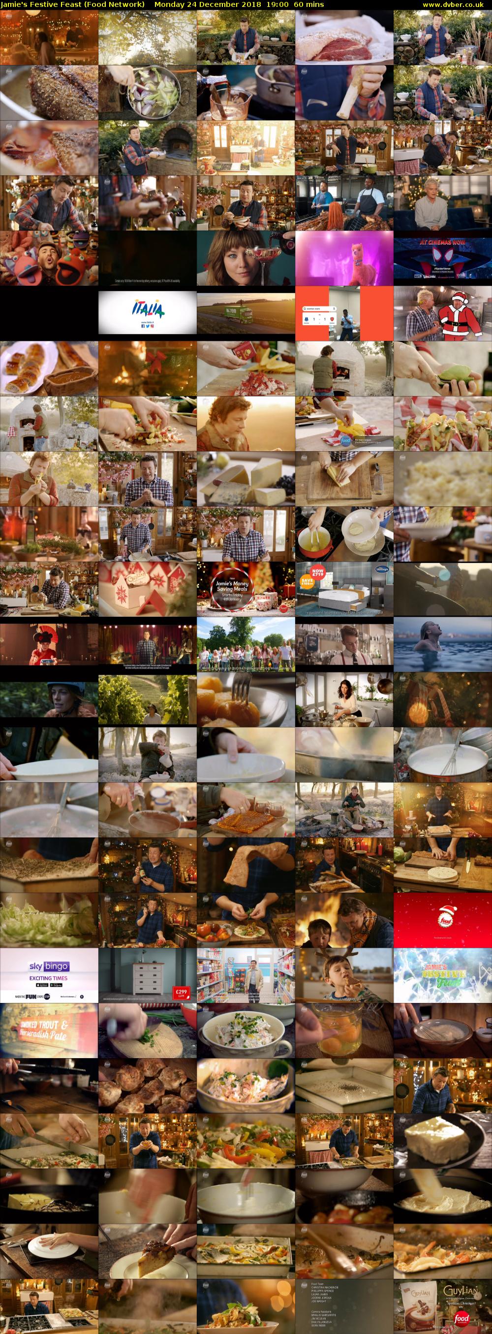 Jamie's Festive Feast (Food Network) Monday 24 December 2018 19:00 - 20:00