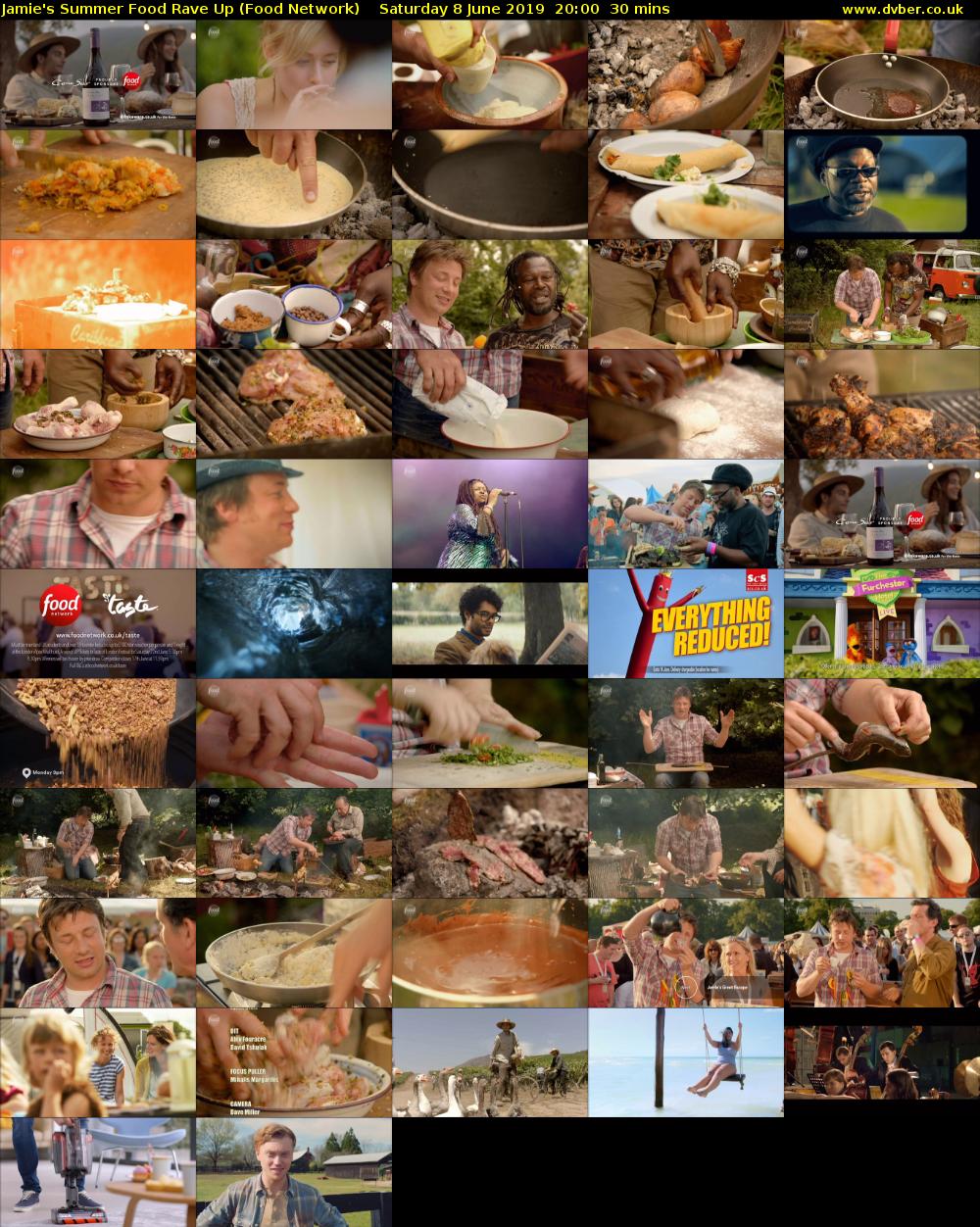 Jamie's Summer Food Rave Up (Food Network) Saturday 8 June 2019 20:00 - 20:30