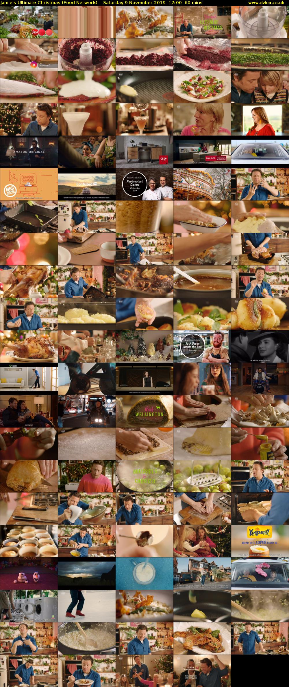 Jamie's Ultimate Christmas (Food Network) Saturday 9 November 2019 17:00 - 18:00