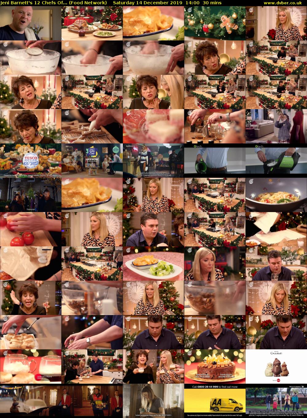 Jeni Barnett's 12 Chefs Of... (Food Network) Saturday 14 December 2019 14:00 - 14:30