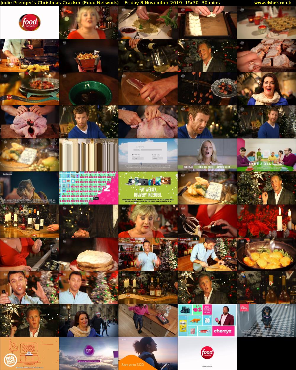Jodie Prenger's Christmas Cracker (Food Network) Friday 8 November 2019 15:30 - 16:00