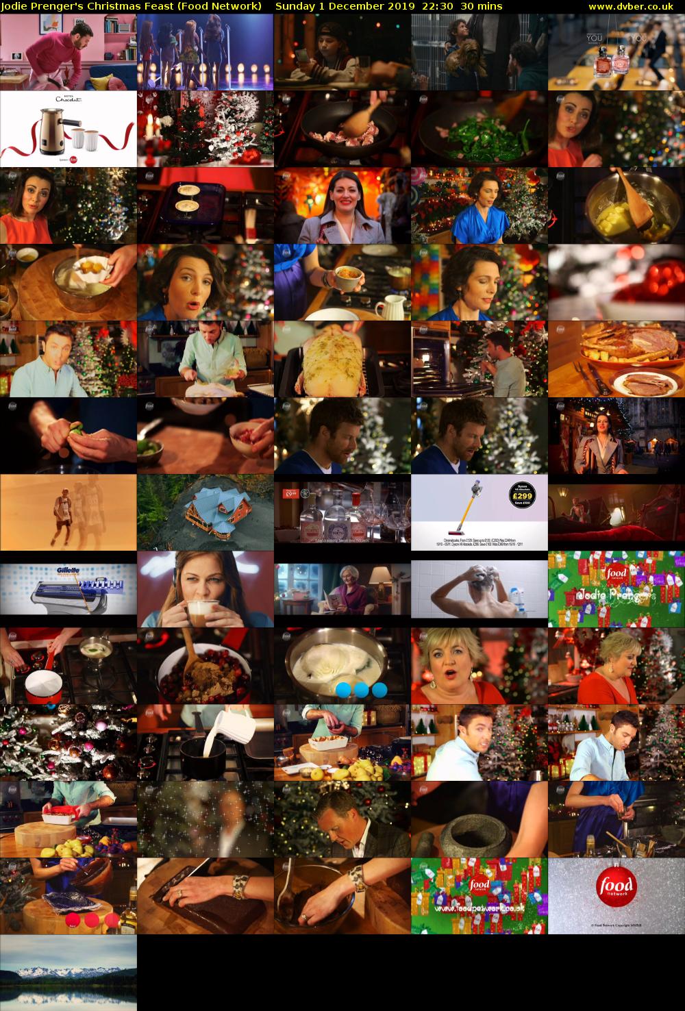 Jodie Prenger's Christmas Feast (Food Network) Sunday 1 December 2019 22:30 - 23:00
