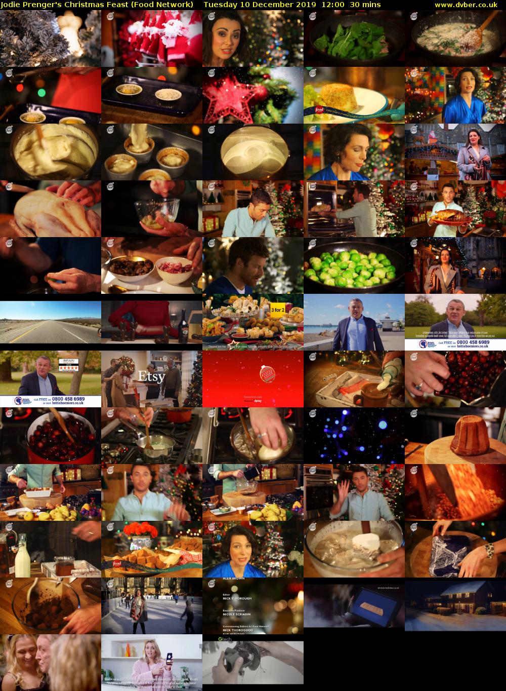 Jodie Prenger's Christmas Feast (Food Network) Tuesday 10 December 2019 12:00 - 12:30