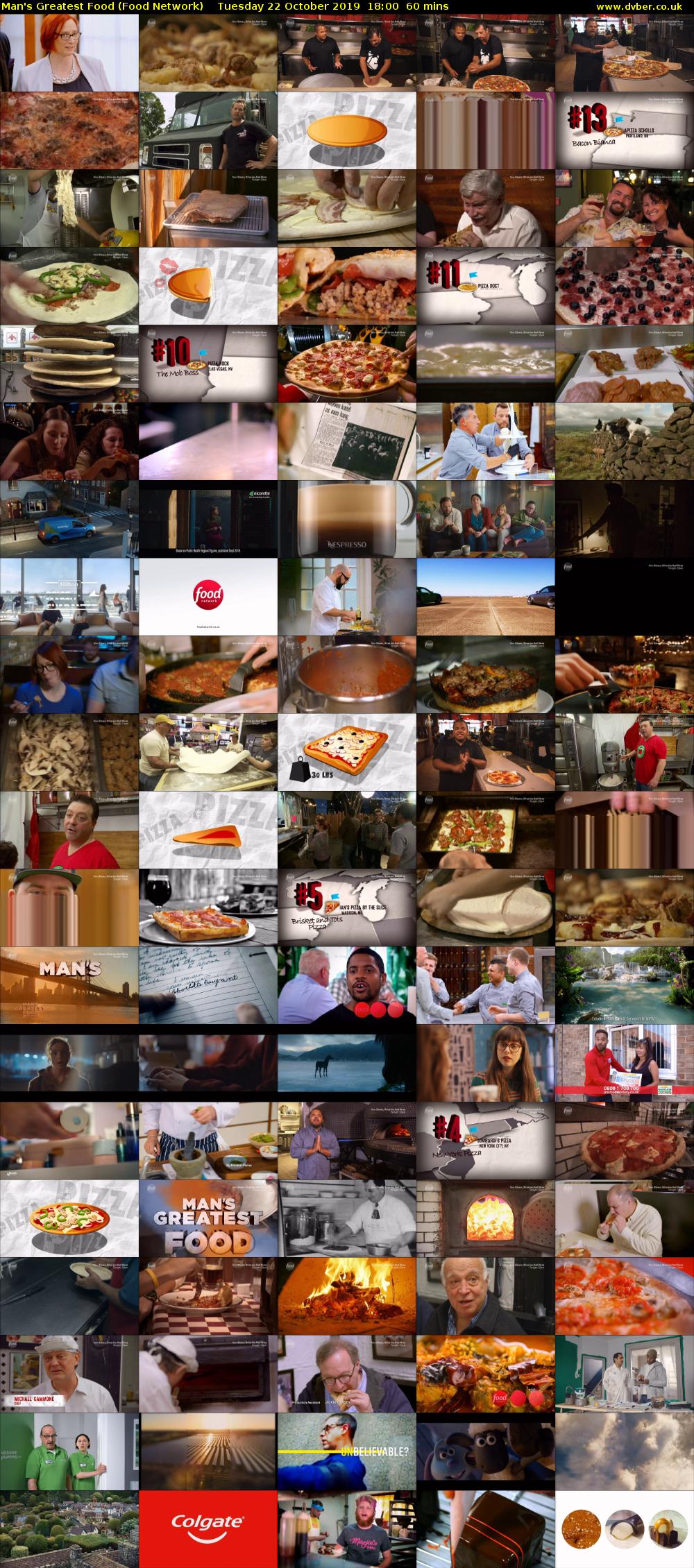 Man's Greatest Food (Food Network) Tuesday 22 October 2019 18:00 - 19:00