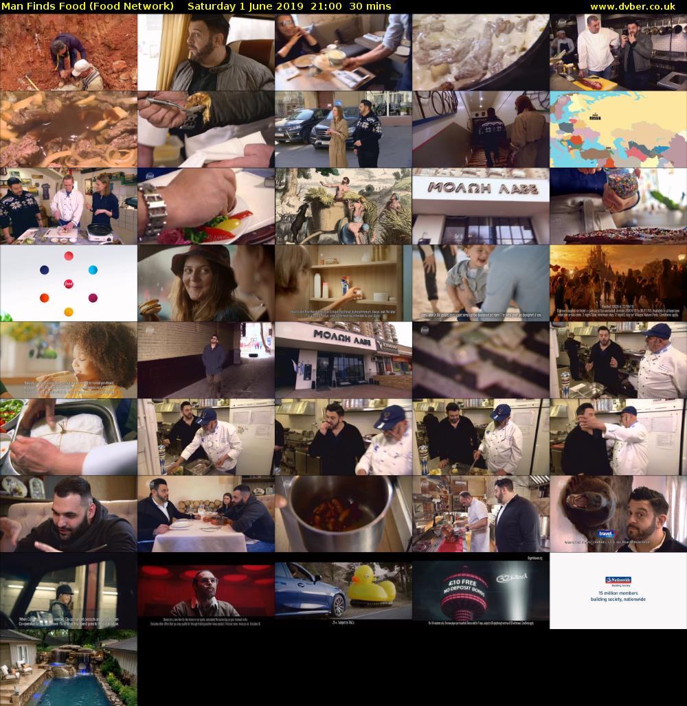 Man Finds Food (Food Network) Saturday 1 June 2019 21:00 - 21:30