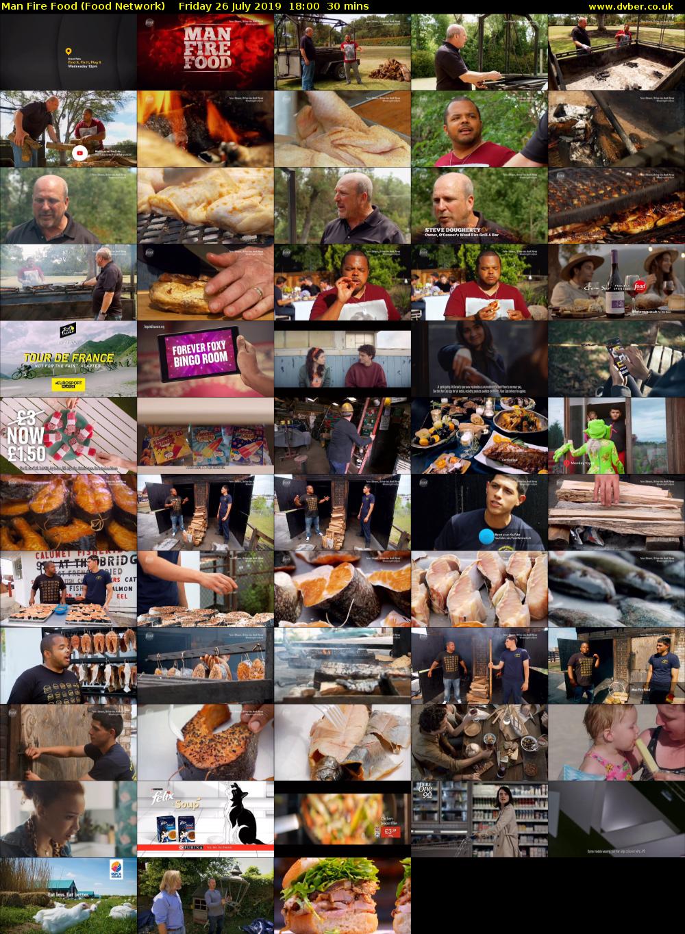 Man Fire Food (Food Network) Friday 26 July 2019 18:00 - 18:30