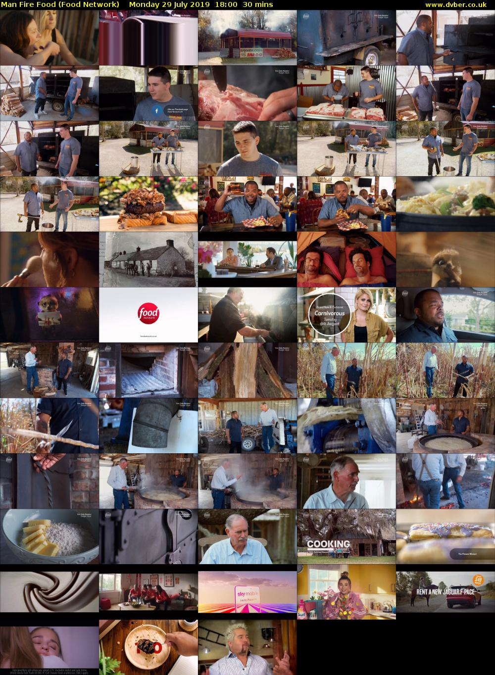 Man Fire Food (Food Network) Monday 29 July 2019 18:00 - 18:30