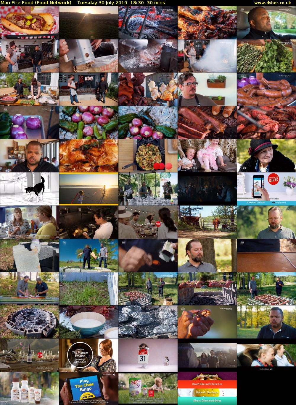 Man Fire Food (Food Network) Tuesday 30 July 2019 18:30 - 19:00