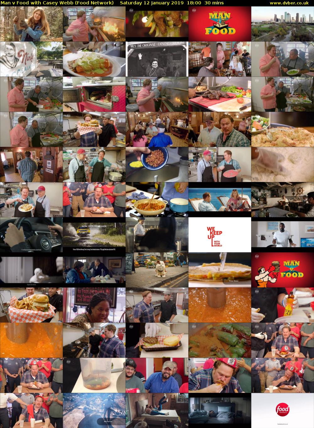 Man v Food with Casey Webb (Food Network) Saturday 12 January 2019 18:00 - 18:30