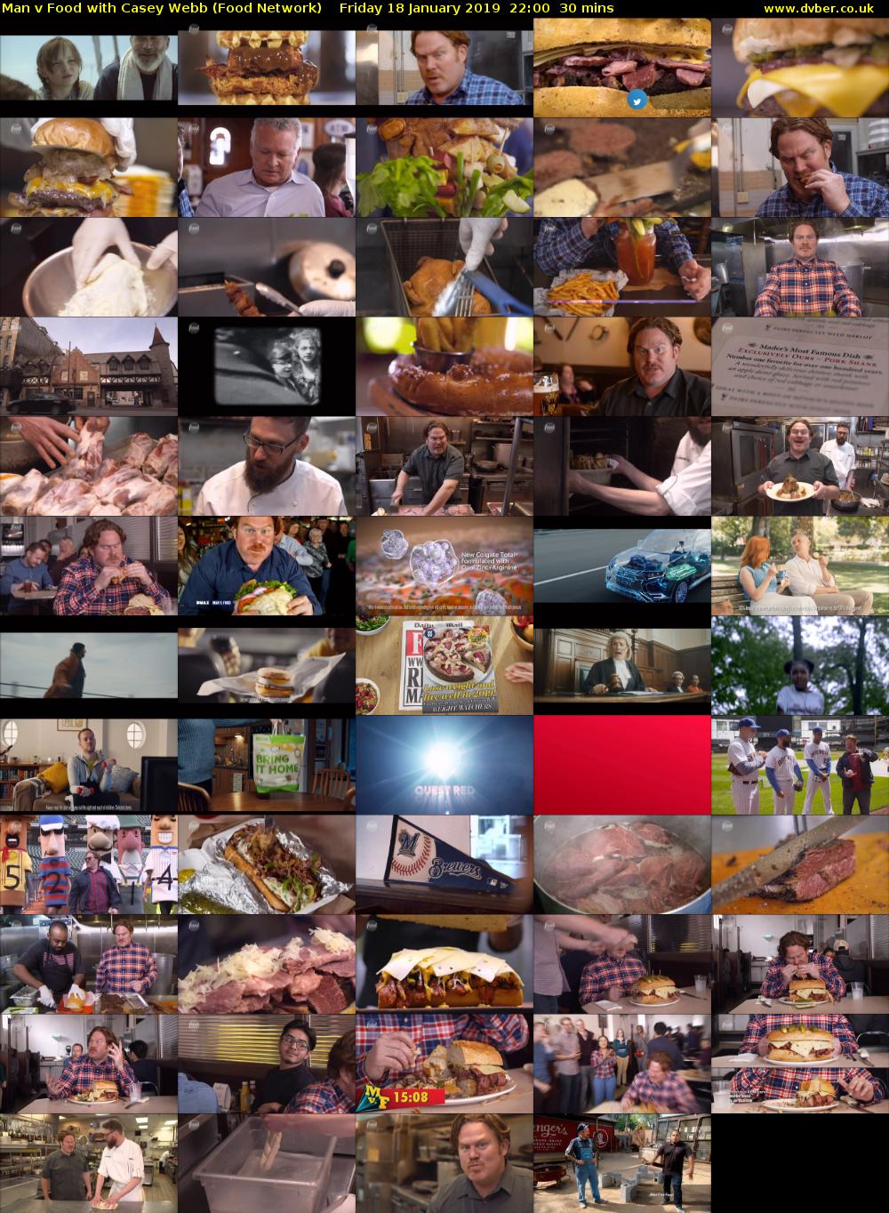 Man v Food with Casey Webb (Food Network) Friday 18 January 2019 22:00 - 22:30