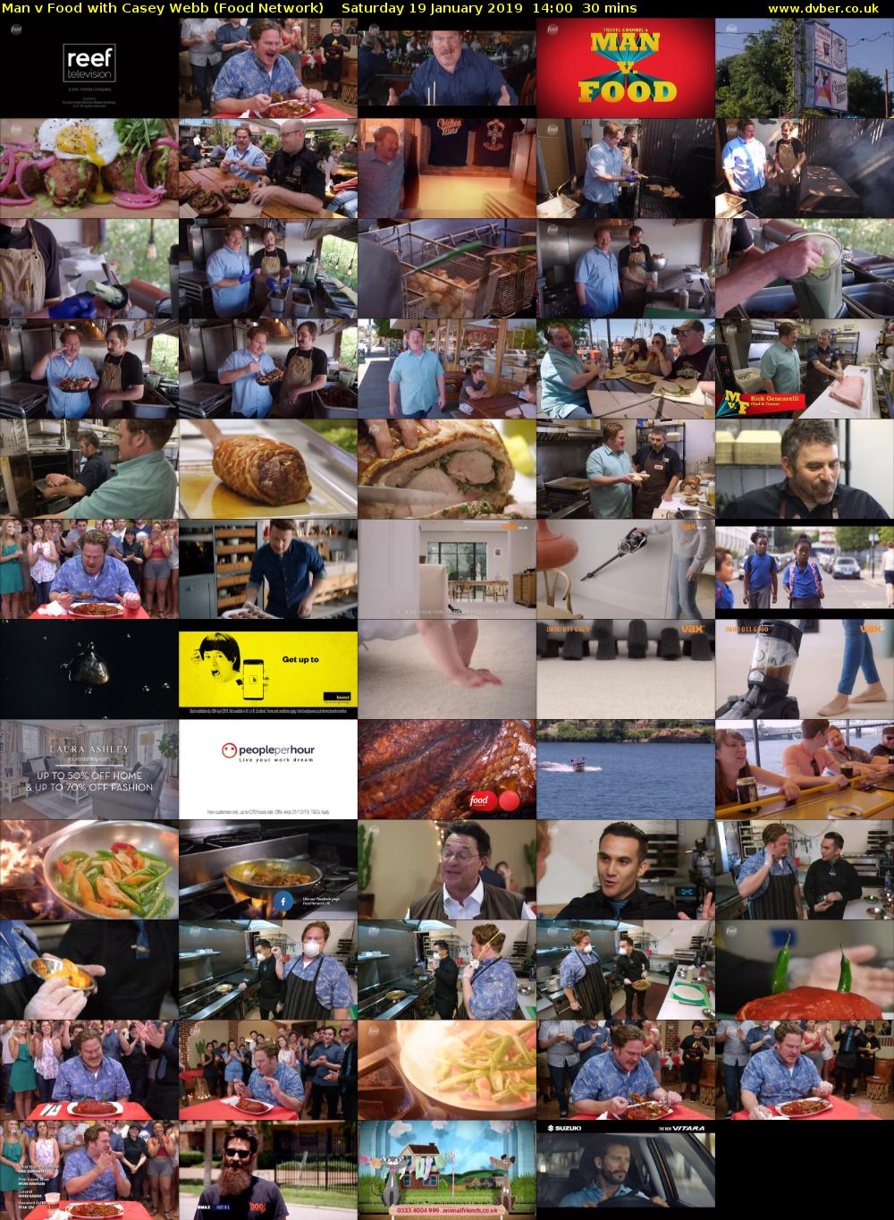 Man v Food with Casey Webb (Food Network) Saturday 19 January 2019 14:00 - 14:30