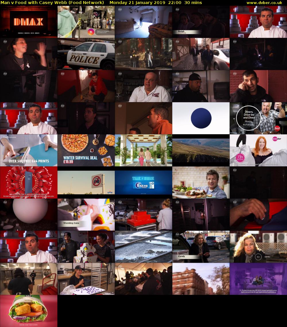 Man v Food with Casey Webb (Food Network) Monday 21 January 2019 22:00 - 22:30