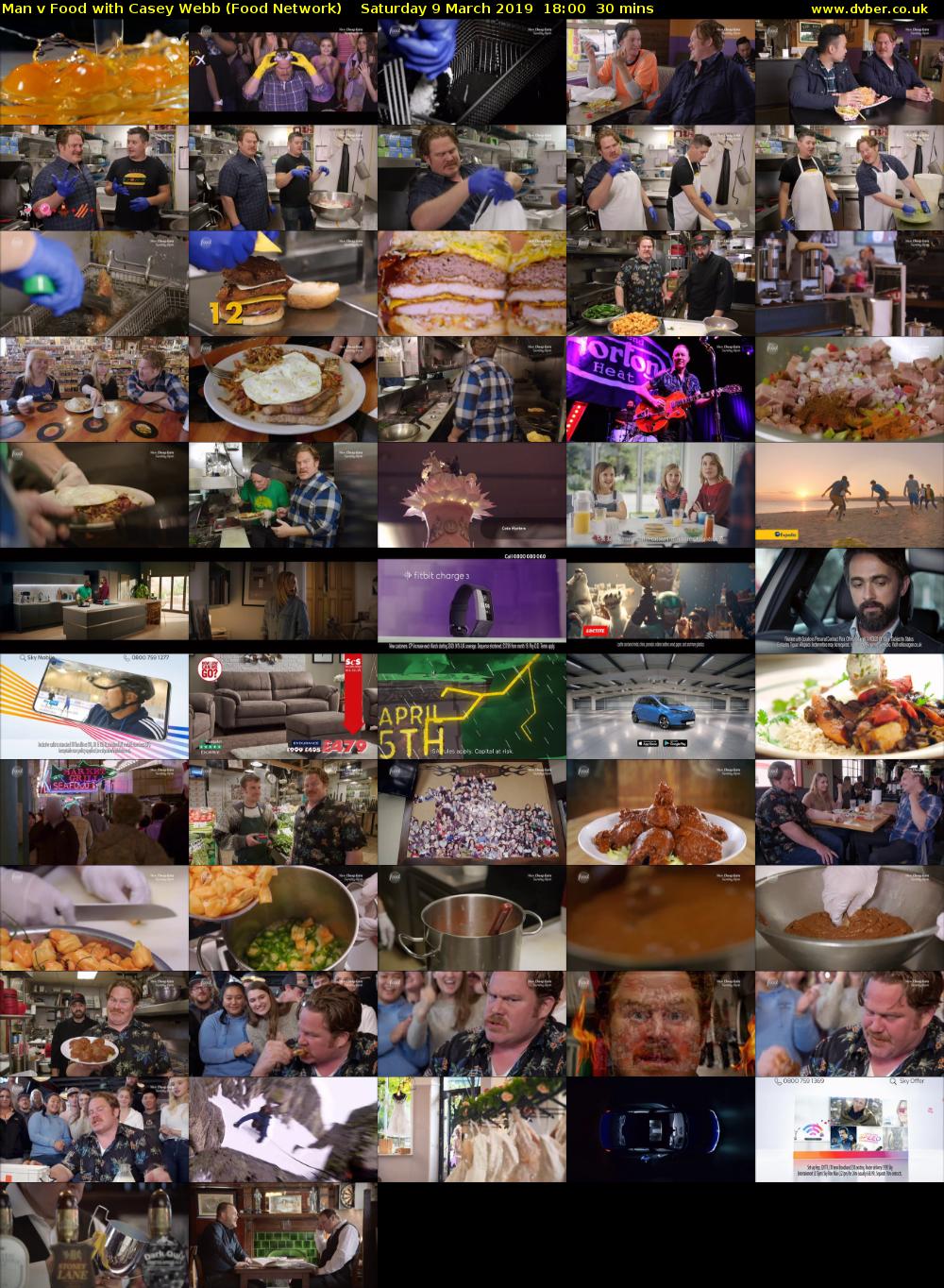 Man v Food with Casey Webb (Food Network) Saturday 9 March 2019 18:00 - 18:30