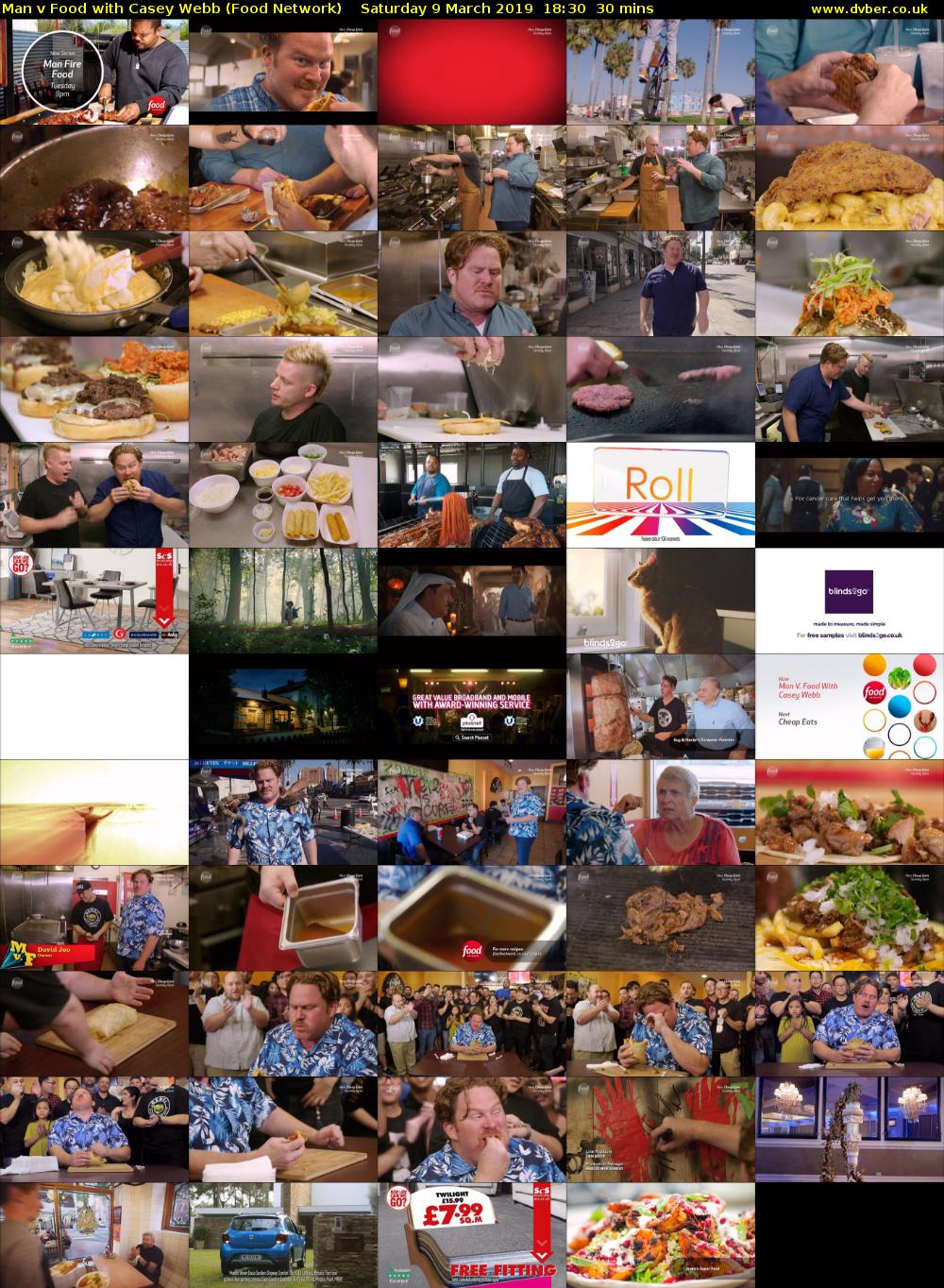 Man v Food with Casey Webb (Food Network) Saturday 9 March 2019 18:30 - 19:00