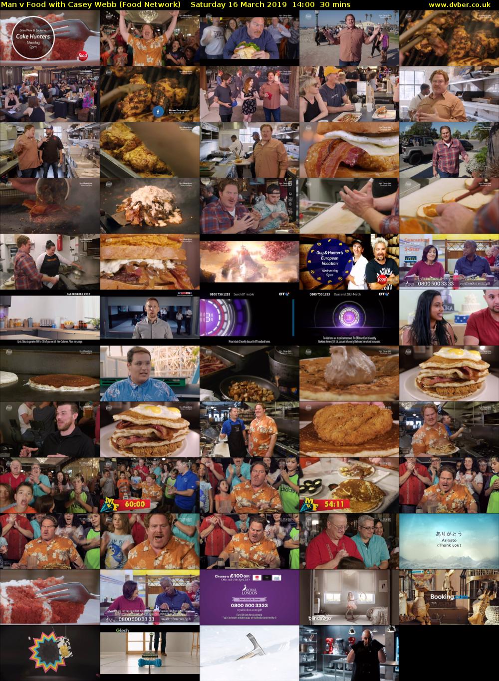 Man v Food with Casey Webb (Food Network) Saturday 16 March 2019 14:00 - 14:30