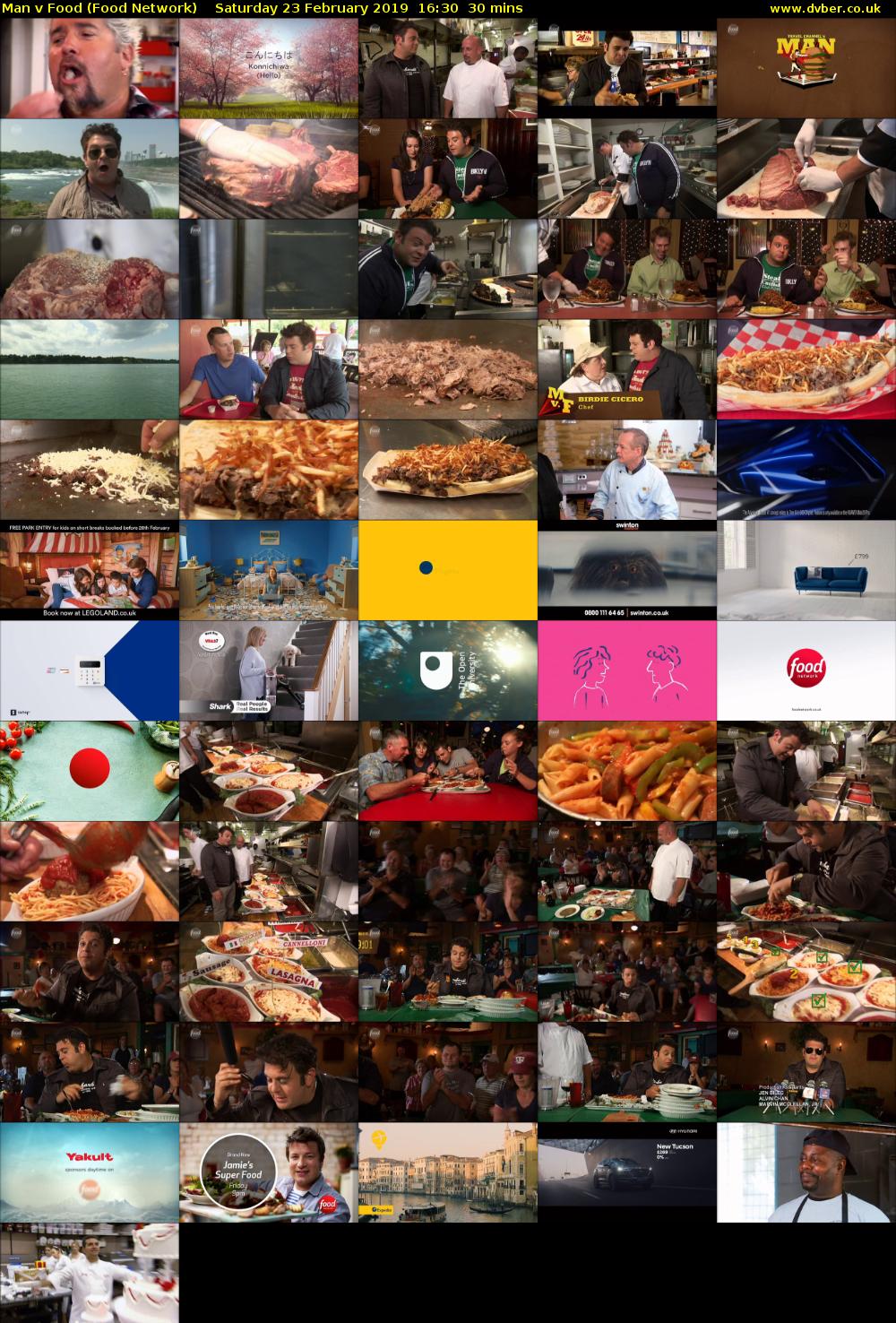 Man v Food (Food Network) Saturday 23 February 2019 16:30 - 17:00