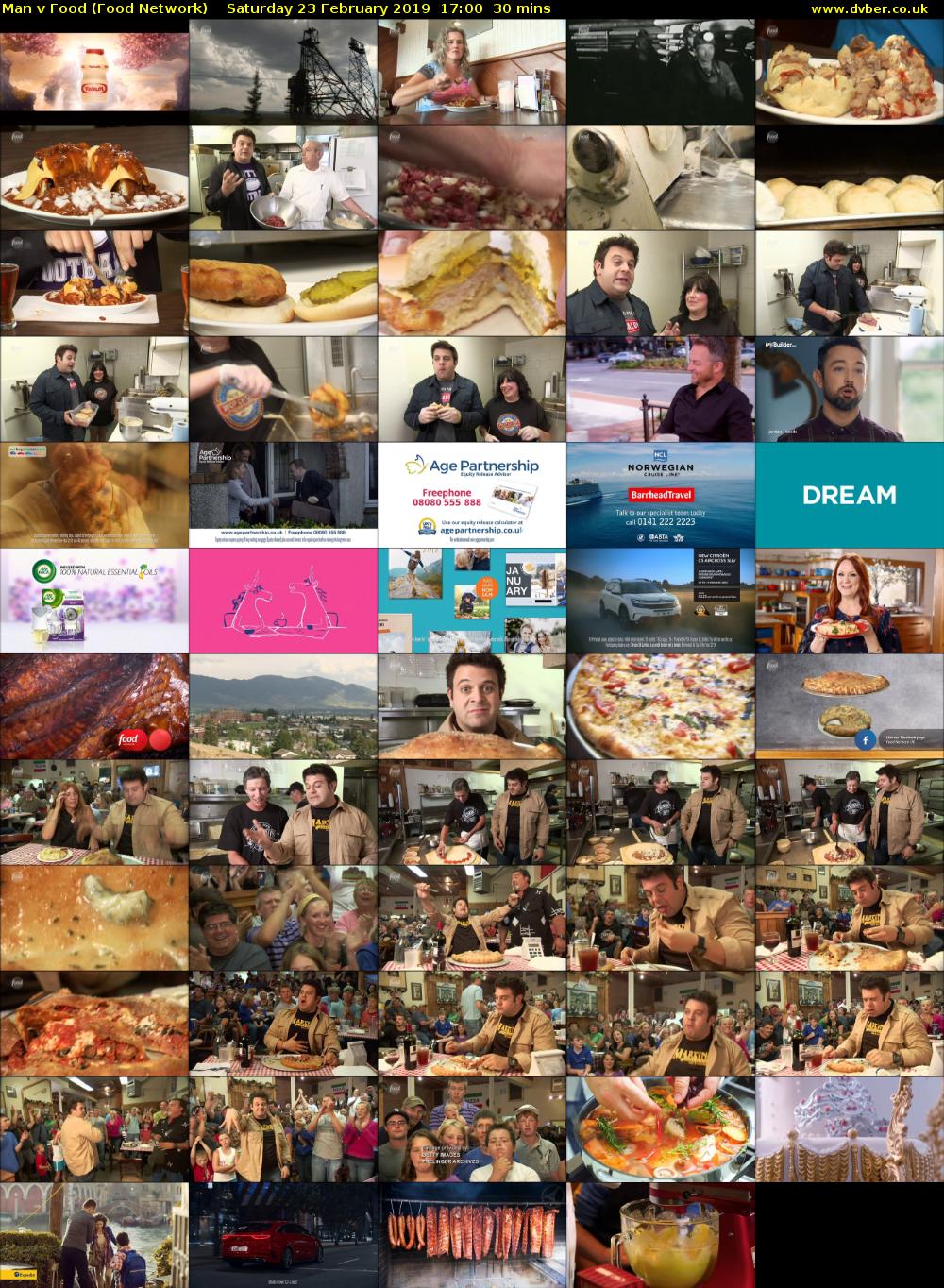 Man v Food (Food Network) Saturday 23 February 2019 17:00 - 17:30