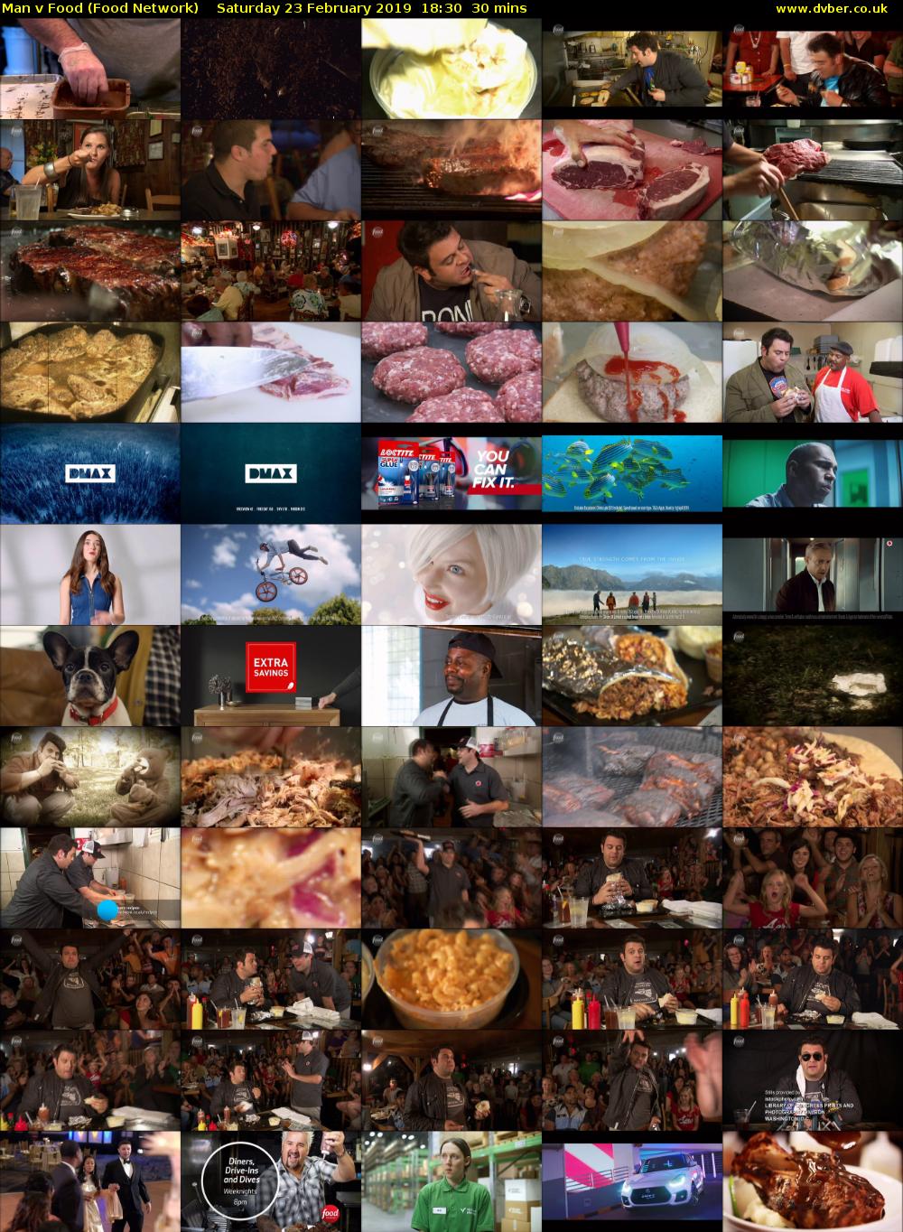 Man v Food (Food Network) Saturday 23 February 2019 18:30 - 19:00