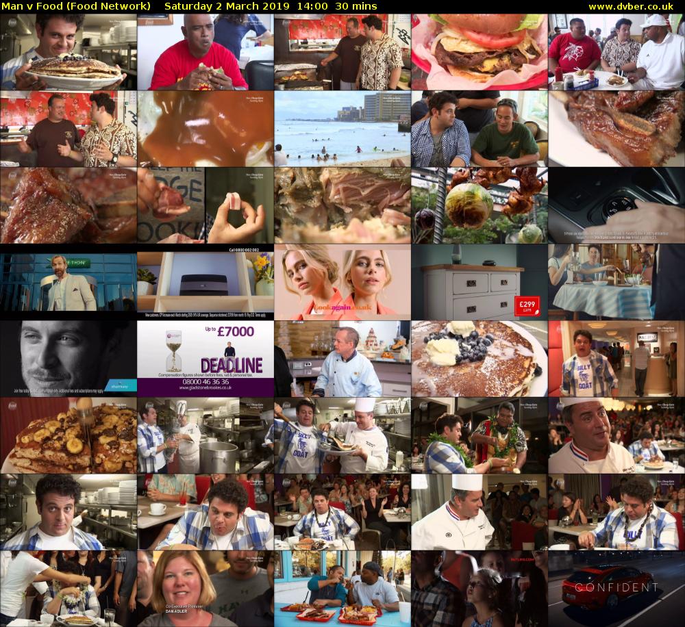 Man v Food (Food Network) Saturday 2 March 2019 14:00 - 14:30