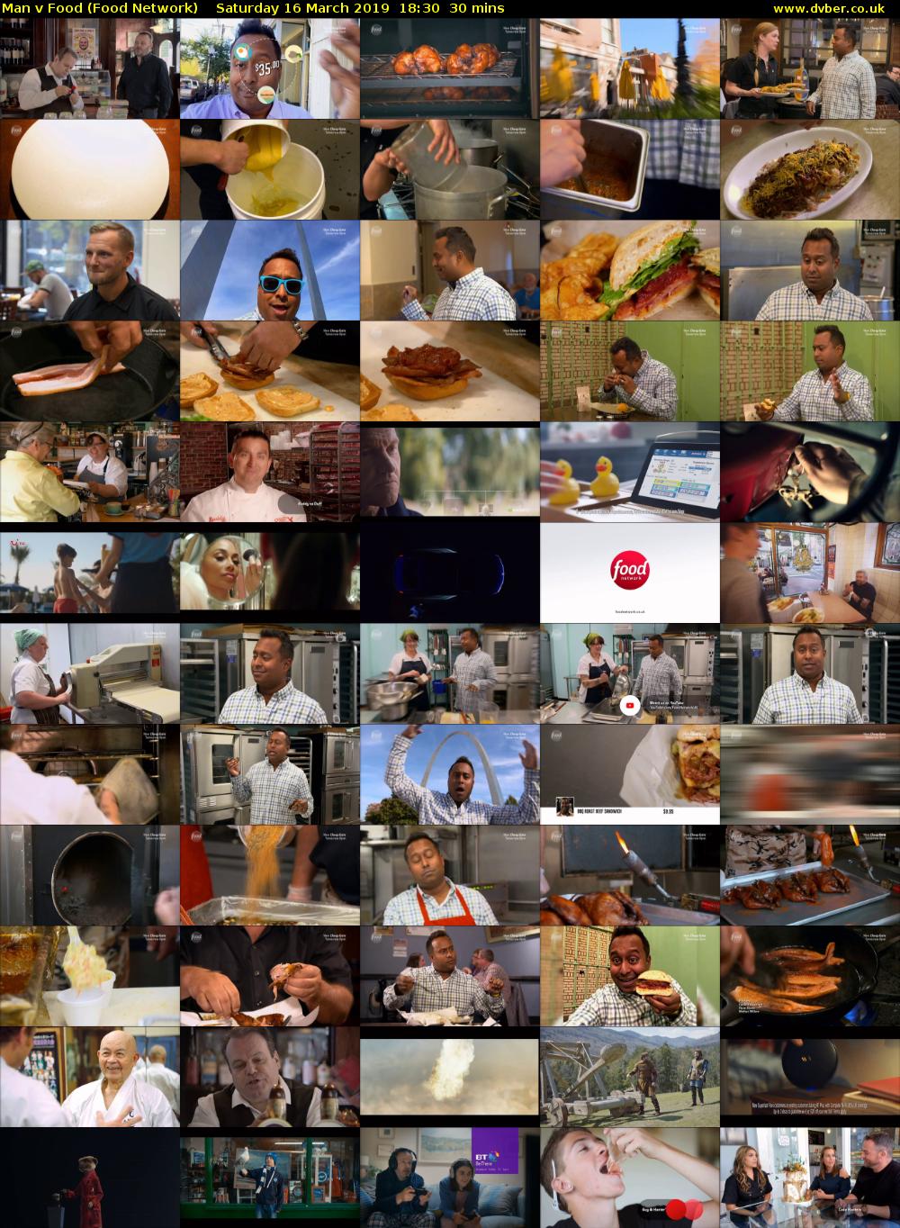 Man v Food (Food Network) Saturday 16 March 2019 18:30 - 19:00
