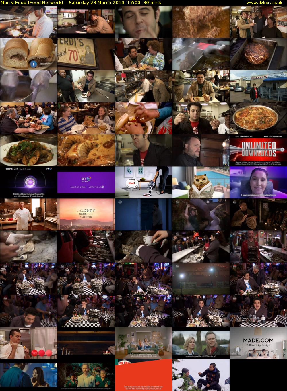 Man v Food (Food Network) Saturday 23 March 2019 17:00 - 17:30
